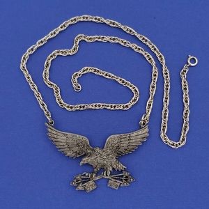 1776-1976 Patriotic American Eagle Necklace